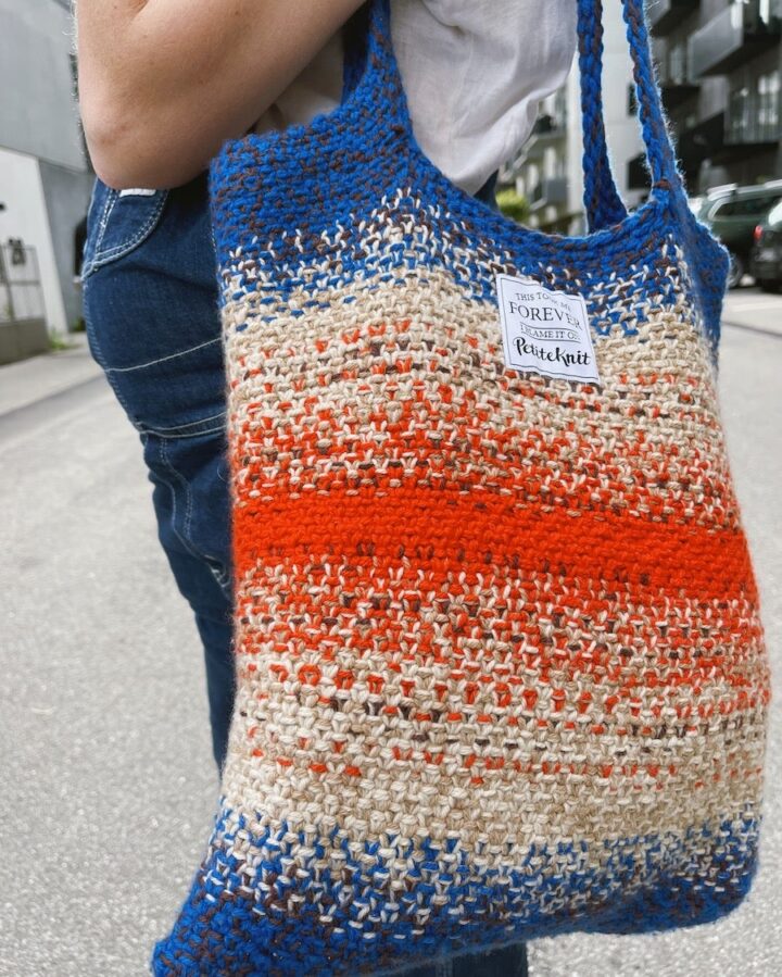 Petiteknit technicolor tote bag