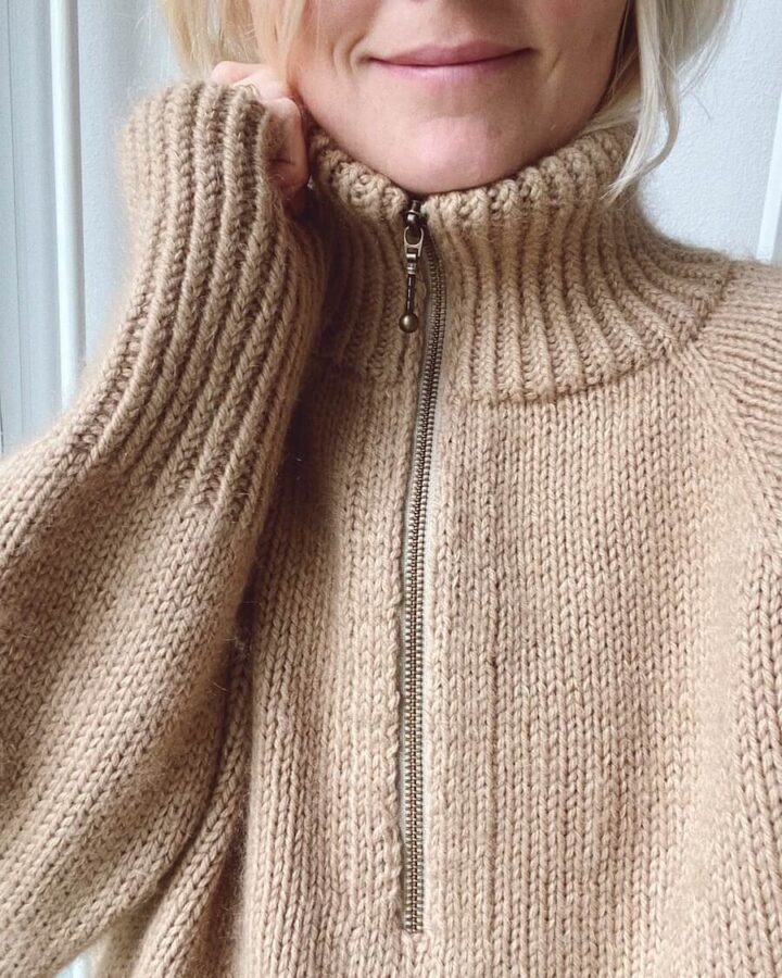 Petiteknit zipper sweater