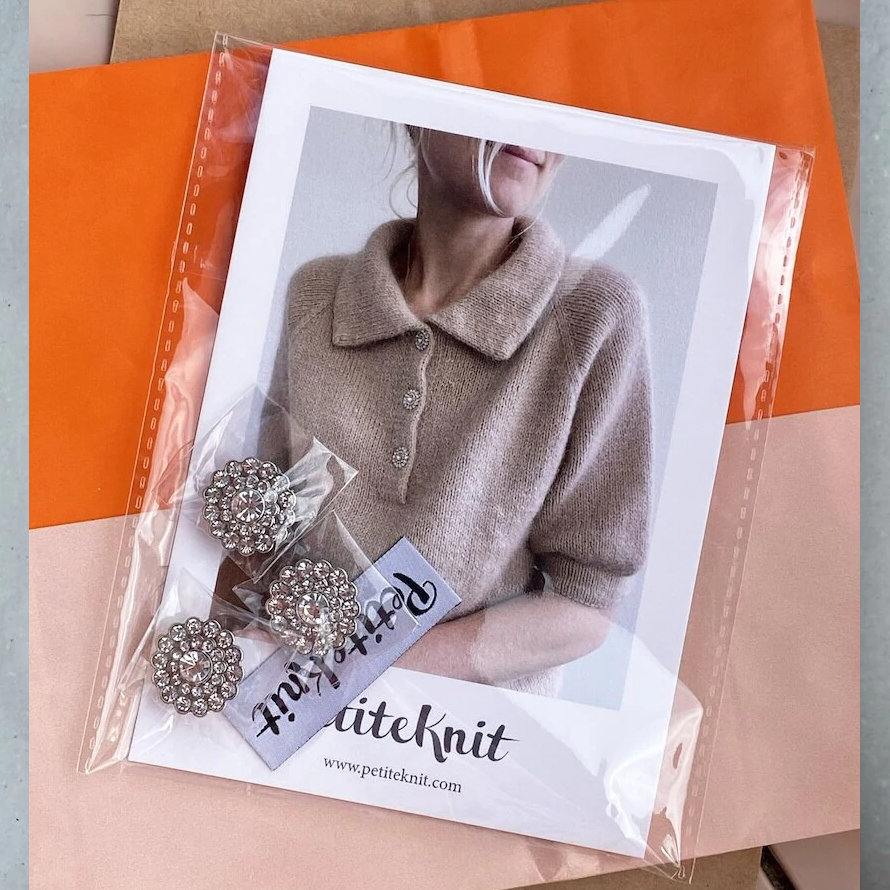 PetiteKnit Bling Knapper Til Maude Tee - 3 Stk