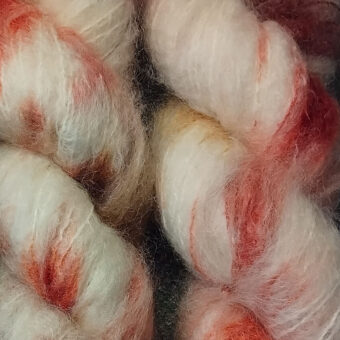 Fluffy Mohair - Cowgirlsblues - Pfirsiche und Sahne