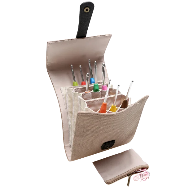 Etui Til Hækle/strikke Tilbehør Beige