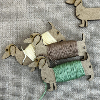 Broderi vindsel - gravhund