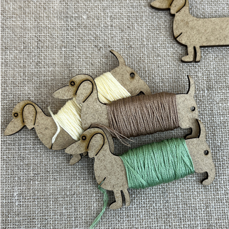 Broderi vindsel - gravhund