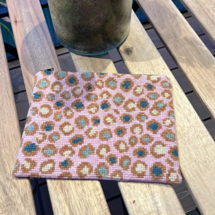 Pomp Stitch - Crazy Leo rosa - clutch