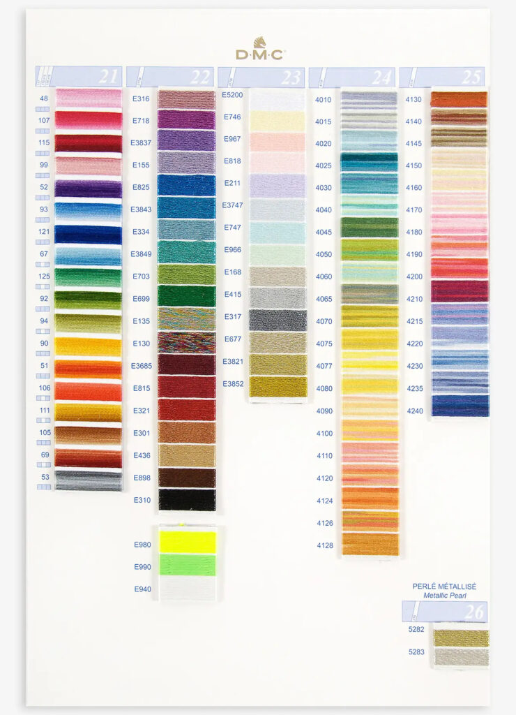 DMC Color card " Kreativgarn.dk