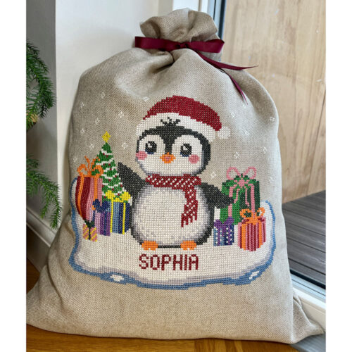 Pomp Stitch broderi - Penguin julesæk