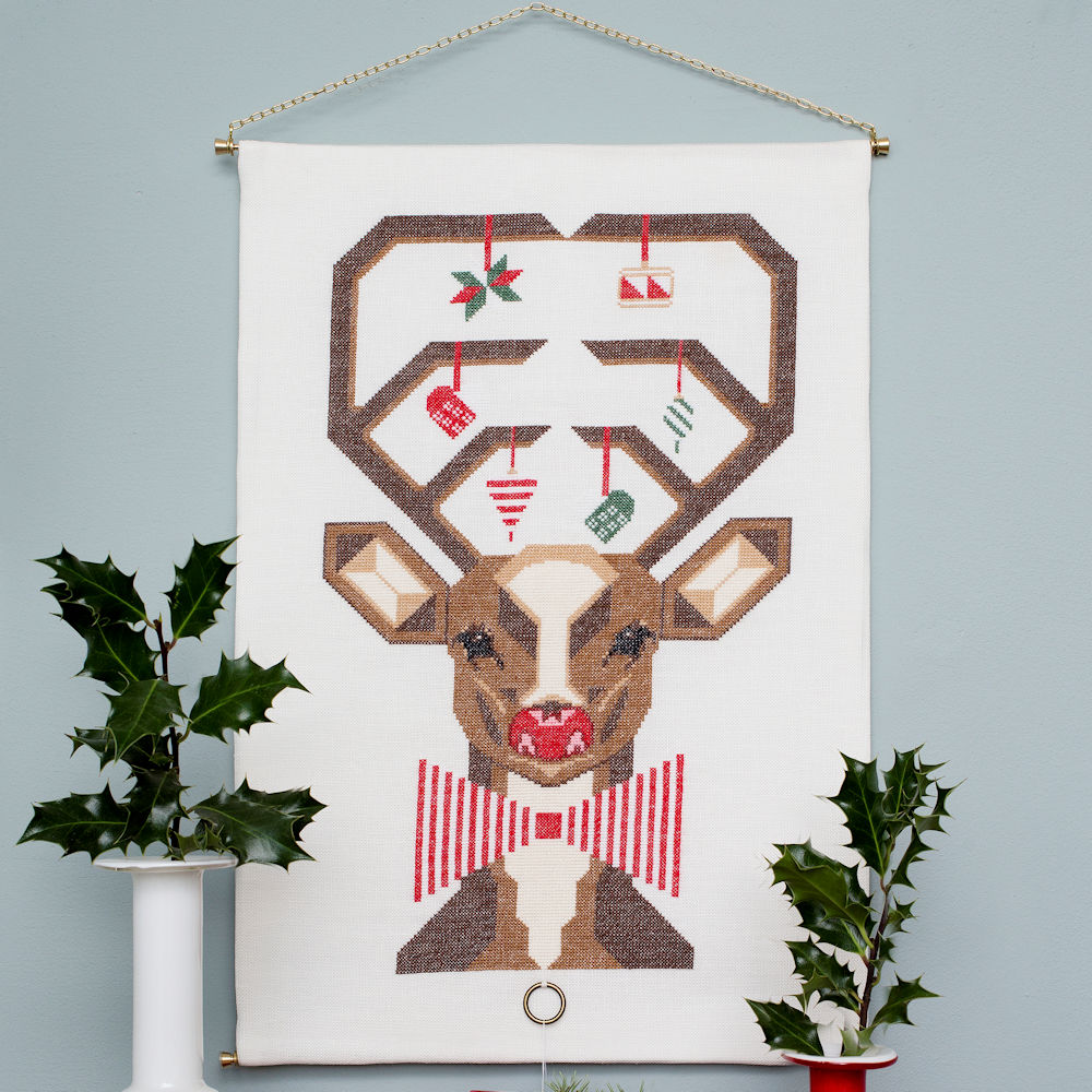 OOE Broderi - Rudolf - julebillede/kalender