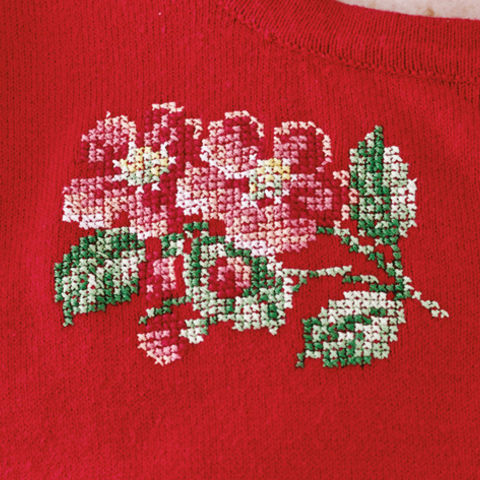 Blomster på vandopløselig stramaj