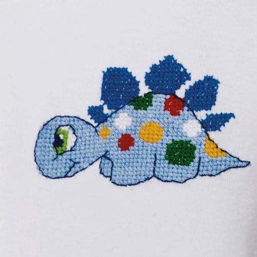 Dino på vandopløselig stramaj