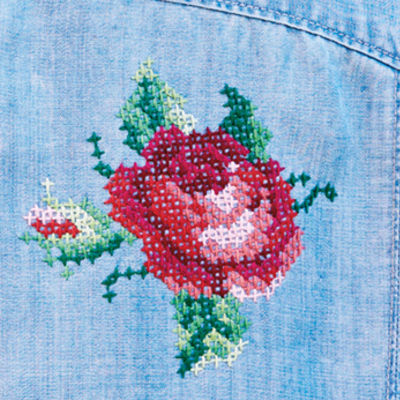 Roser på vandopløselig stramaj