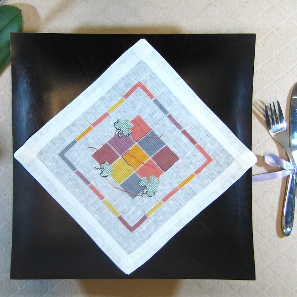 Mellemlægs serviet - pasteller