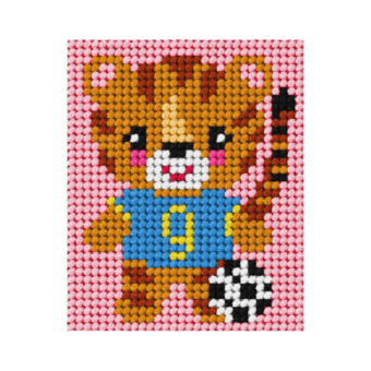 Påtrykt broderi - Tiger -  billede