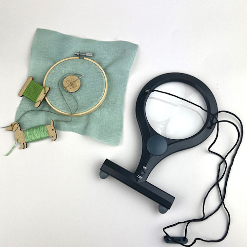 Håndfri lup m. lys