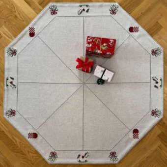 Pomp Stitch - Motiver otte-kantet juletræstæppe