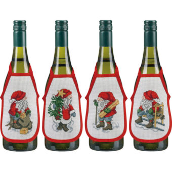 Permin broderi - Juleflaskeforklæder - 4 stk.