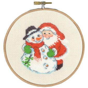 Permin broderi - Snemand og Julemand Ø15 - ophæng