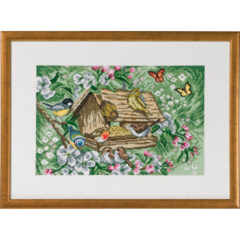 Permin broderi - Fuglehus i haven - billede