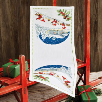 Permin broderi - Skiløb - bordløber