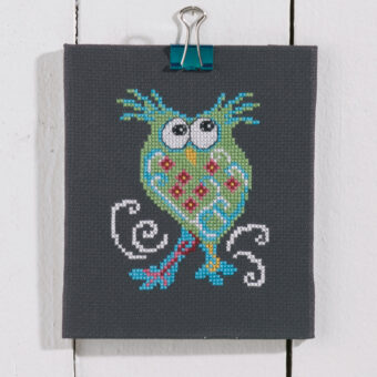 Permin broderi - Grøn ugle - billede