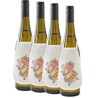 Permin broderi - flaskeforklæder Perlegrise - 4 stk.