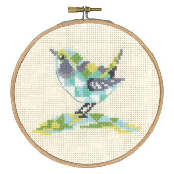 Permin broderi - Gærdesmutte - billede Ø13 cm