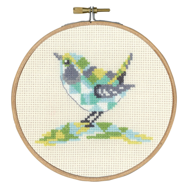 Permin broderi - Gærdesmutte - billede Ø13 cm