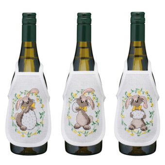 Permin broderi - Flaskeforklæder Easter bunny (3 stk)