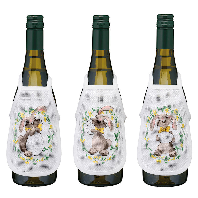 Permin broderi - Flaskeforklæder Easter bunny (3 stk)
