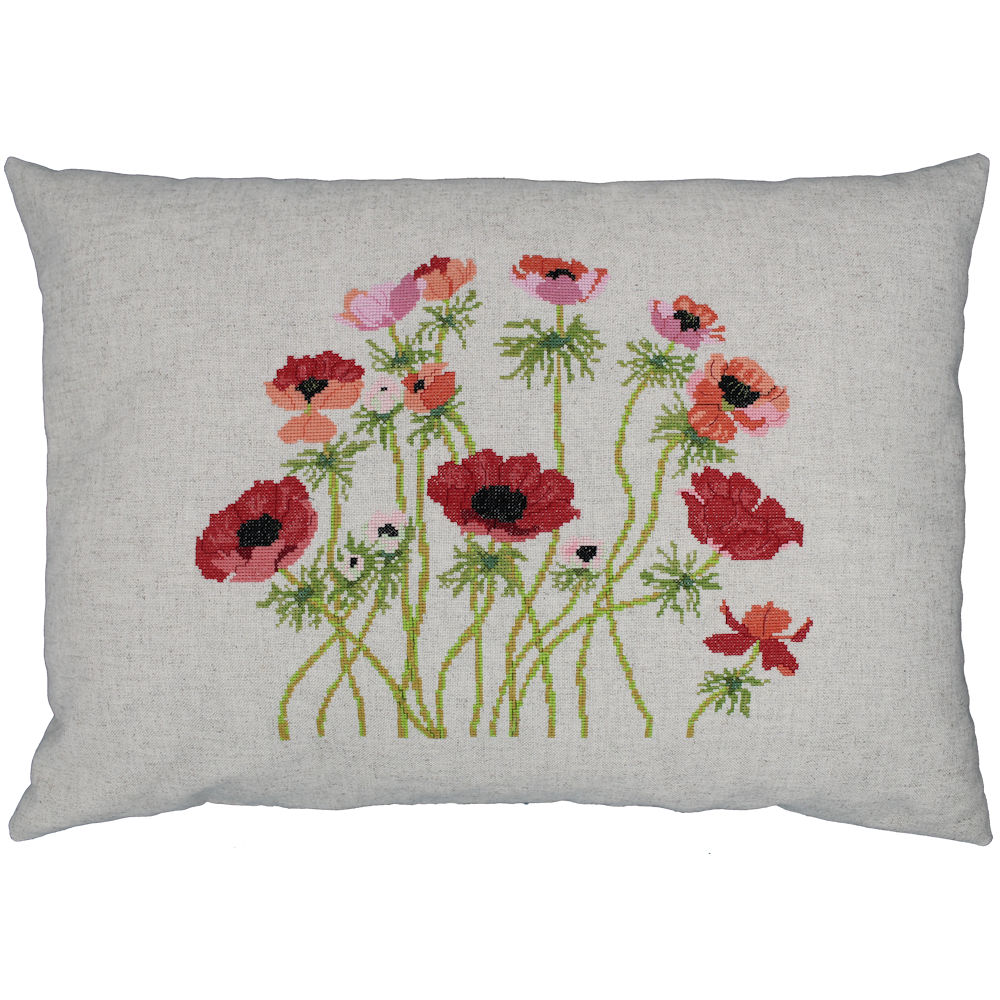 OOE Broderi - Franske Anemoner - pude