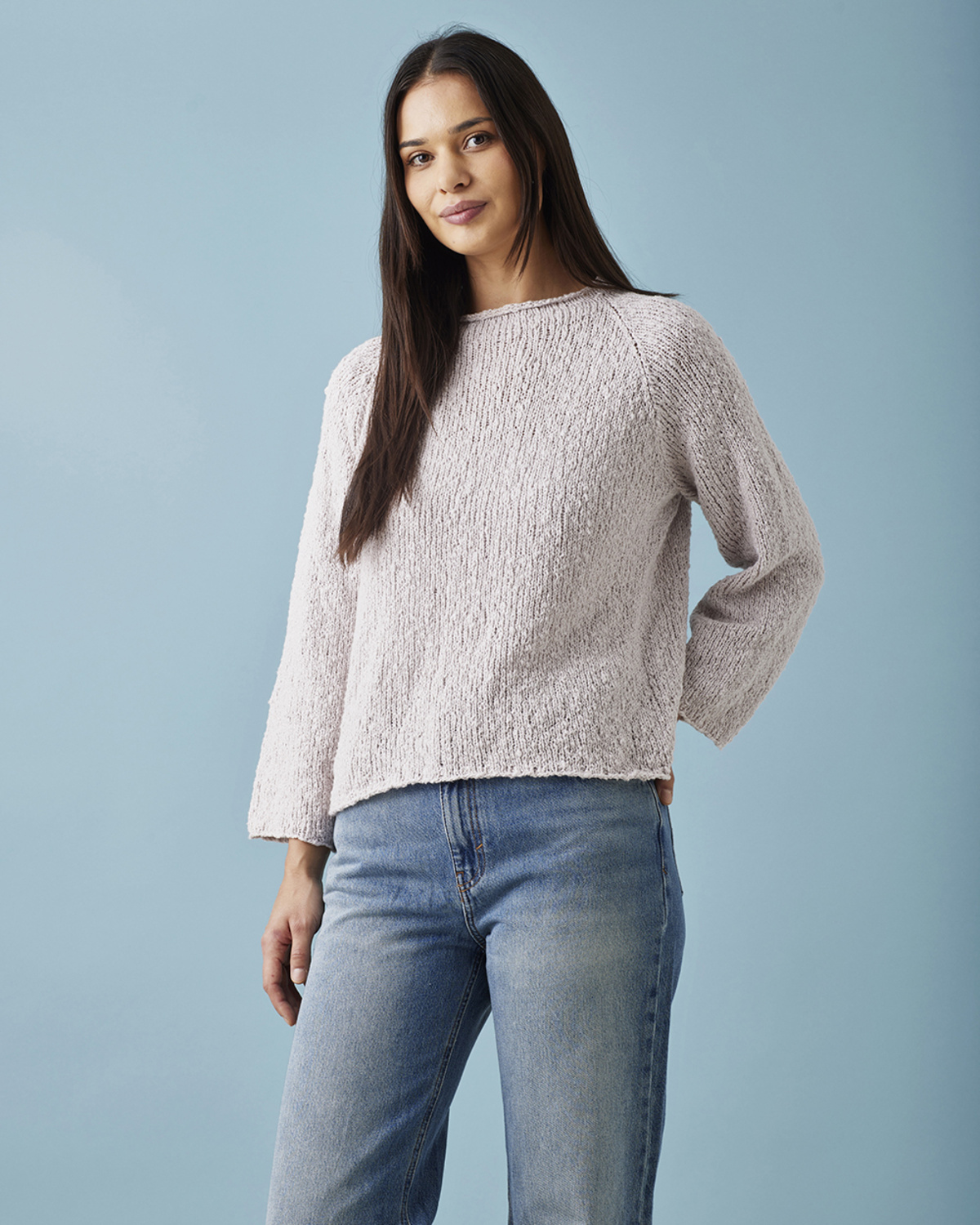 Permin Ida - Bluse med rullekant - opskrift (PDF)