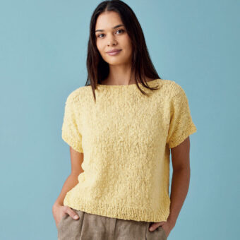 Permin Ida - T-shirt i glat med ribkanter - opskrift (PDF)