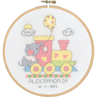 Permin broderi - Aleksandria - dåbs billede med ramme