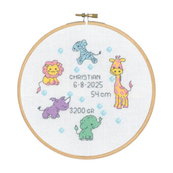 Permin broderi - Christian - dåbs billede med ramme