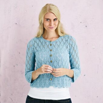 Permin Elise - Elise cardigan med hulmønster - opskrift (PDF)