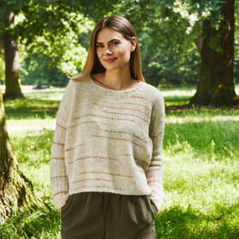 Permin Nellie - Patent bluse med ribærmer - opskrift (PDF)