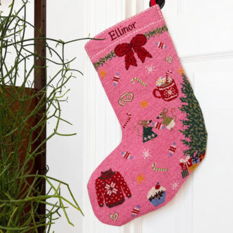 Pomp Stitch broderi - Pink julesjov - julesok